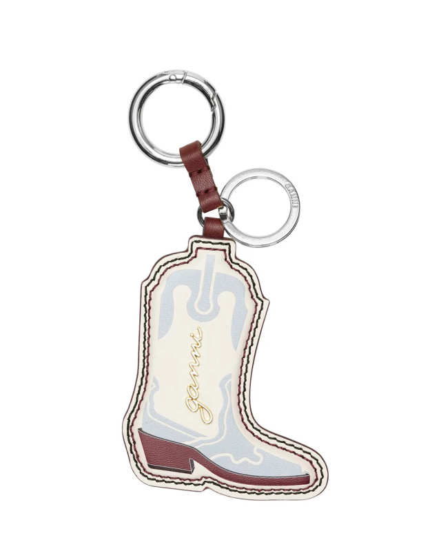 Blue Western Boot Keyring
