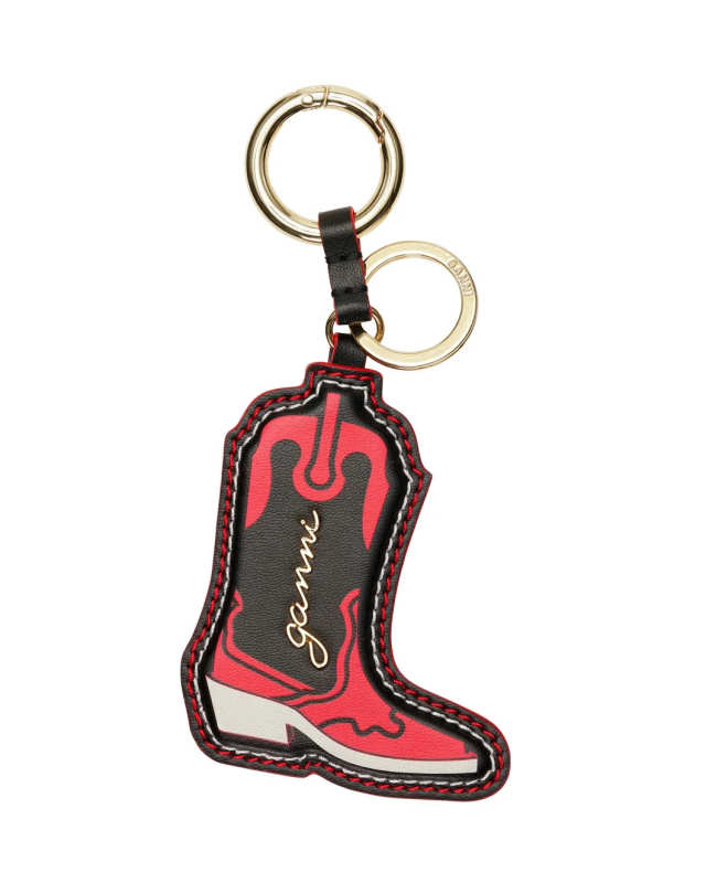 Red Western Boot Keyring