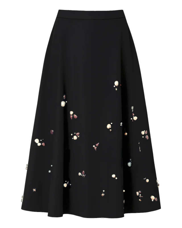 Poplin Power Skirt Pure Black