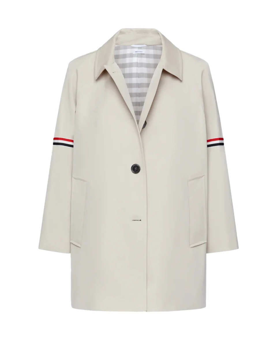 Cotton Twill Armband Cropped Car Coat