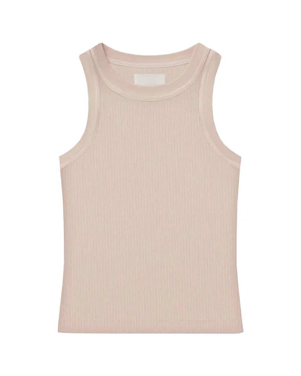 Isabel Rib Tank Muted Rose