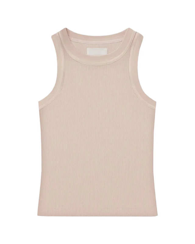 Isabel Rib Tank Muted Rose