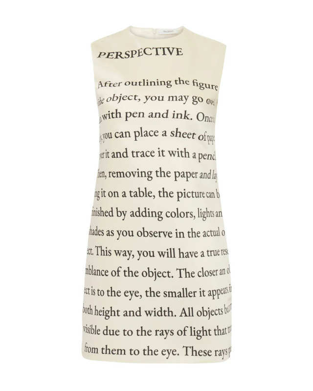 Text Print Mini Shift Dress