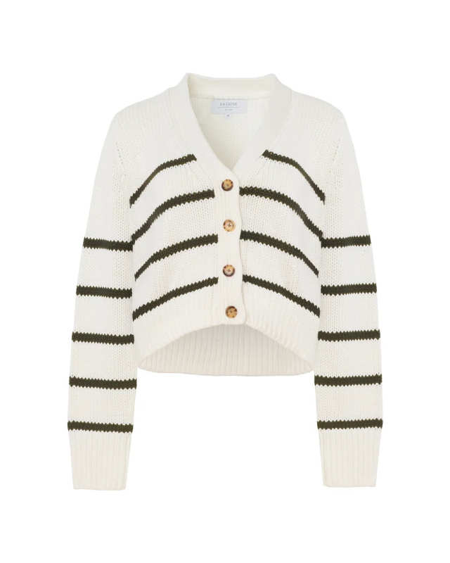 Mini Marina Cardigan Cream/Olive