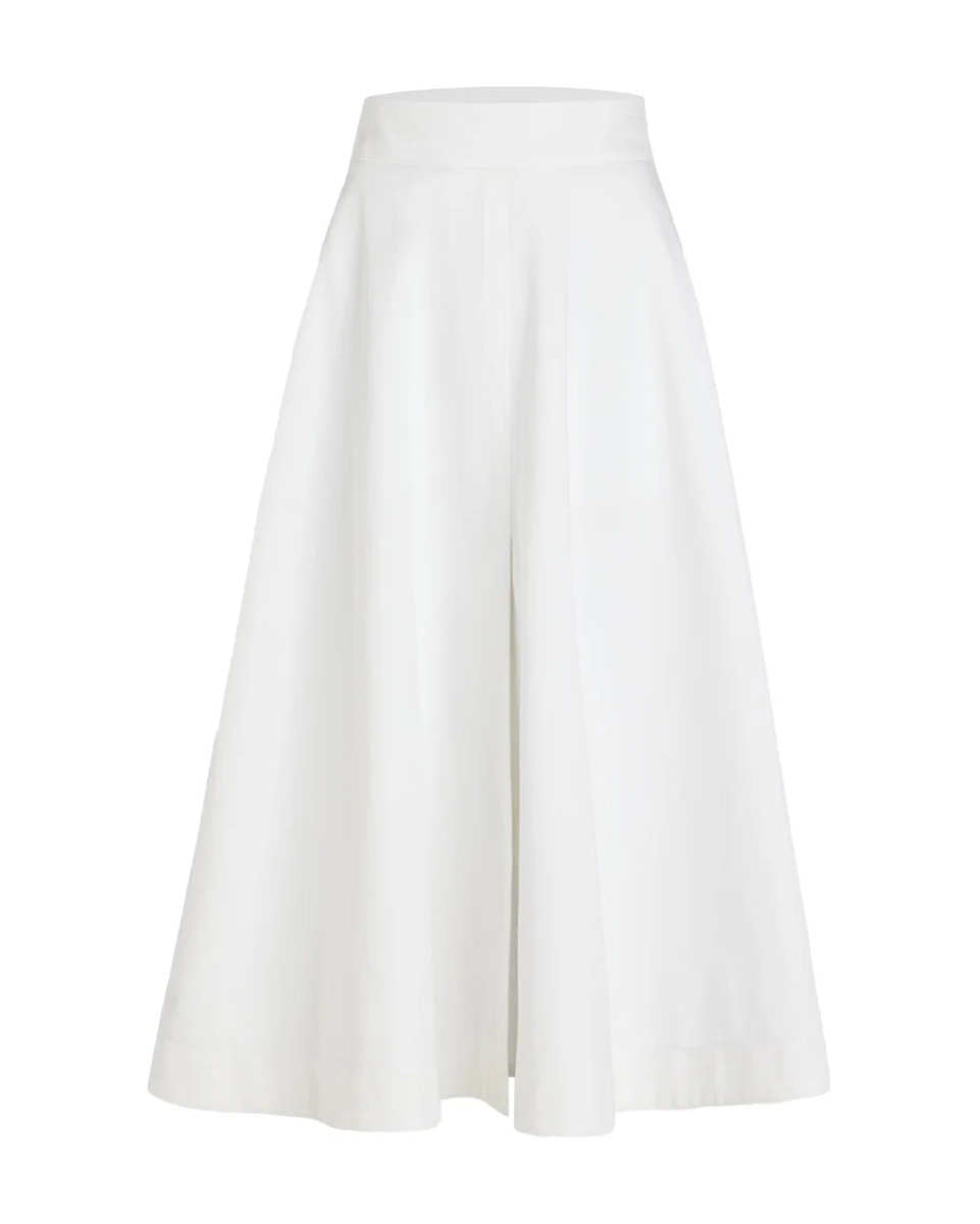 Long A-line Skirt in Organic Cotton Gabardine