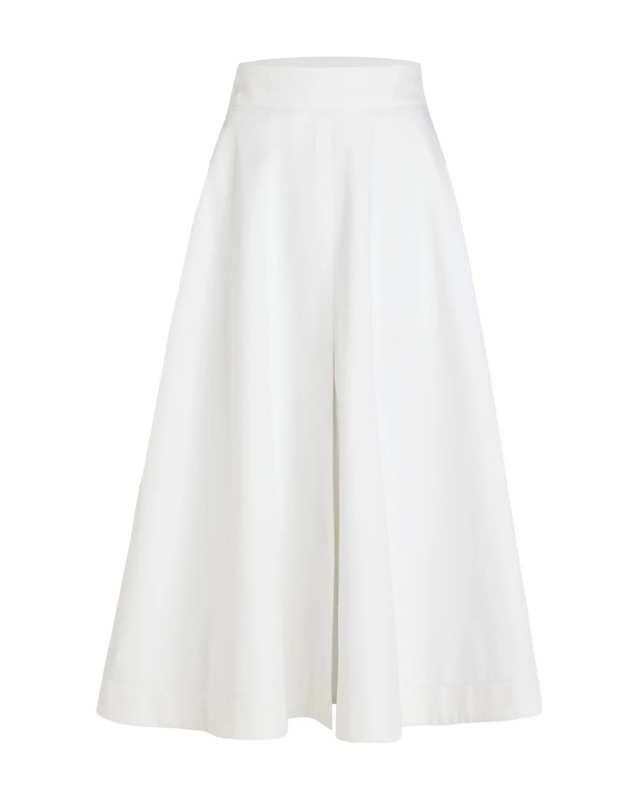 Long A-line Skirt in Organic Cotton Gabardine