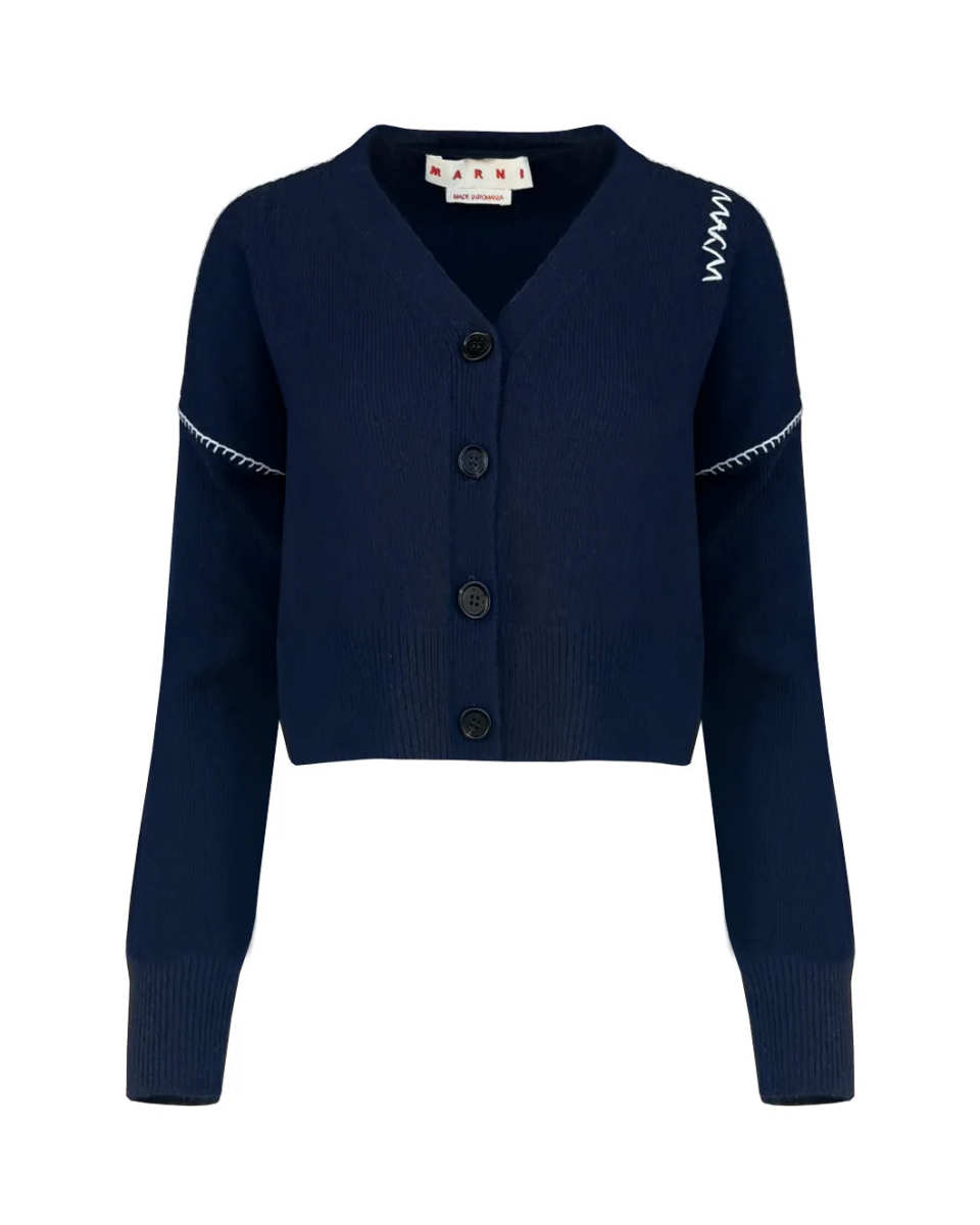 Long Sleeve Cardigan with Marni Mending