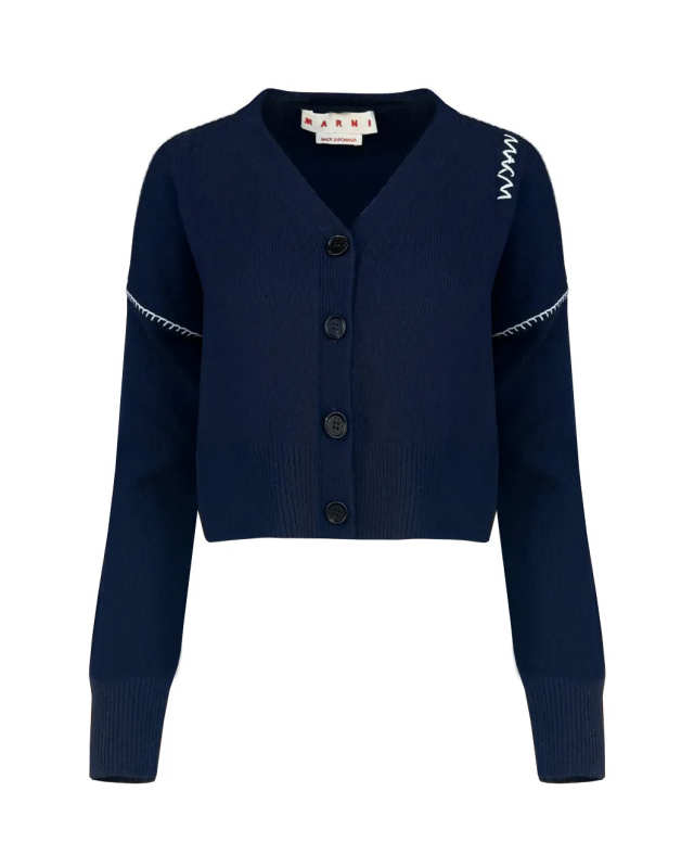 Long Sleeve Cardigan with Marni Mending