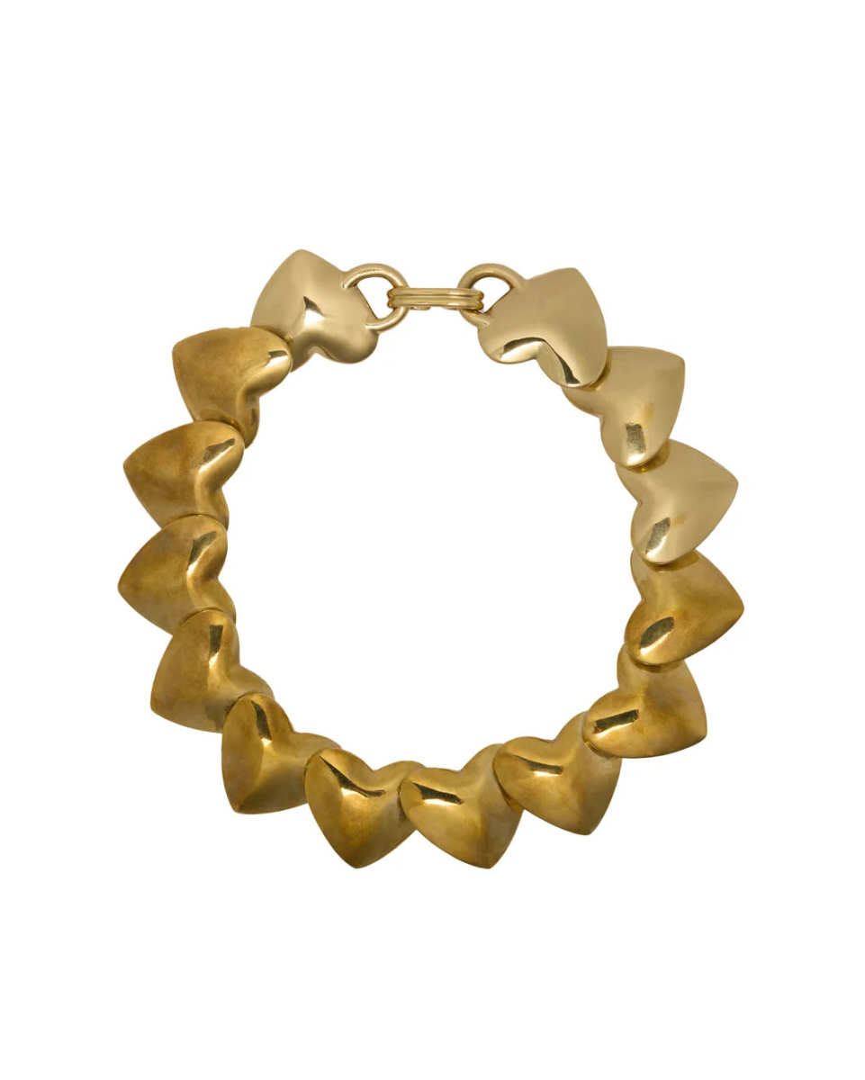 Heart Necklace in Gold-Plated Brass
