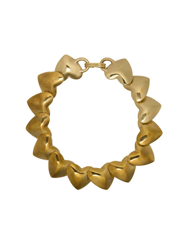 Heart Necklace in Gold-Plated Brass