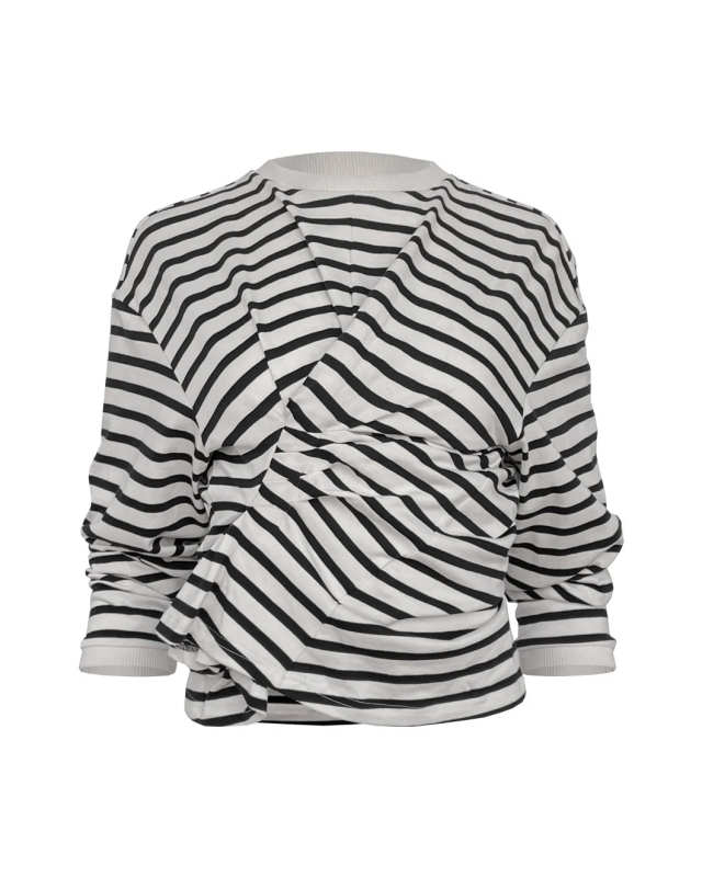 Long Sleeve Knotted Jersey Top