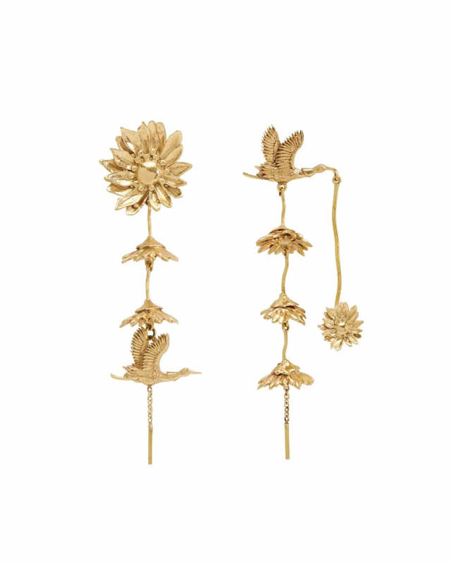 Team Spirit Daisy Crane Earrings