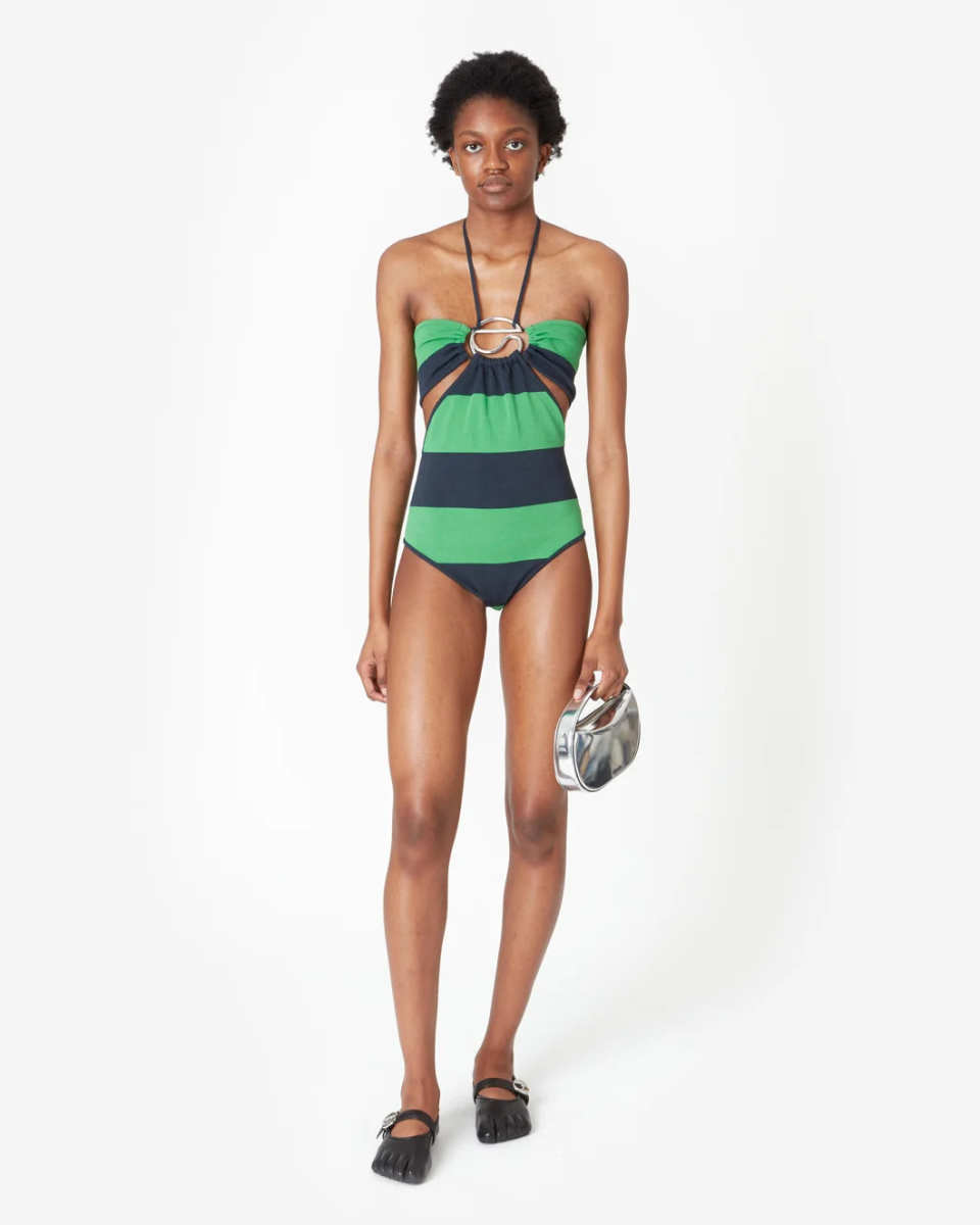 Knitted Striped Bodysuit