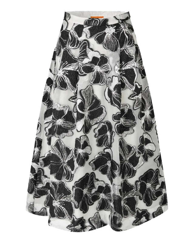 Voluminous Midi Skirt Anemone Jacquard