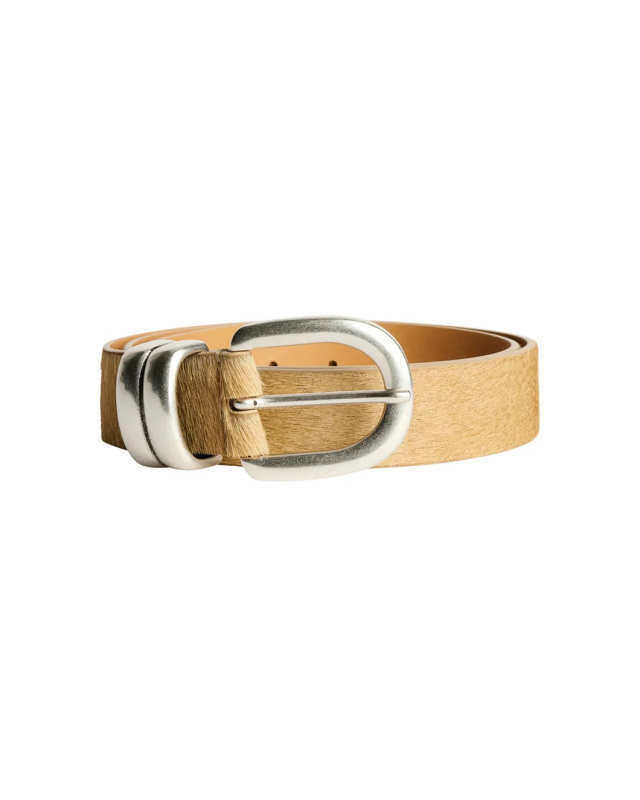 Zoira Leather Belt Wood