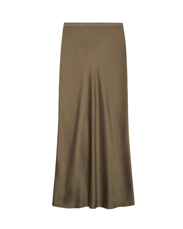Bar Silk Skirt Sepia