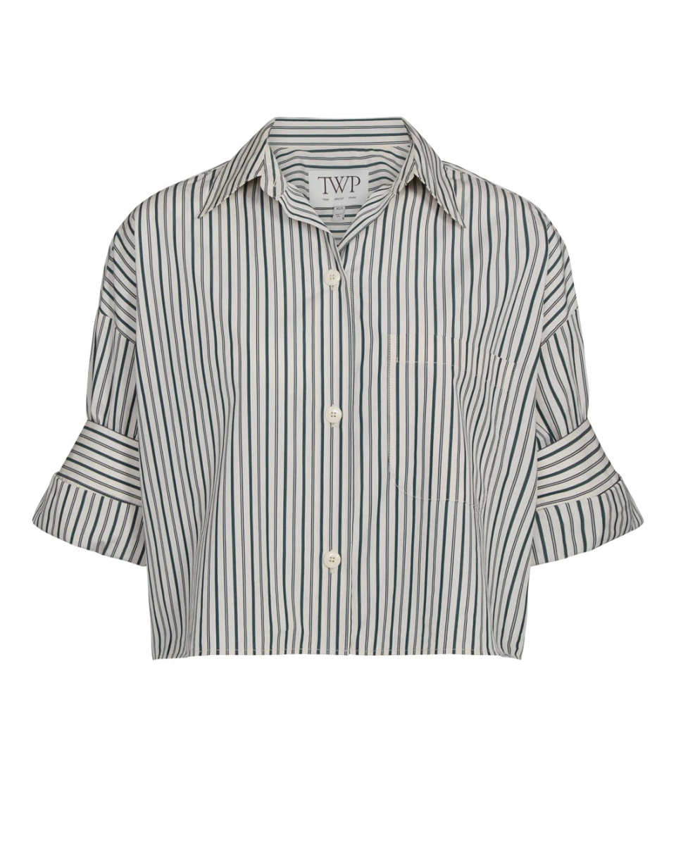 Next Ex Shirt in Dancing Striped Cotton Shirting