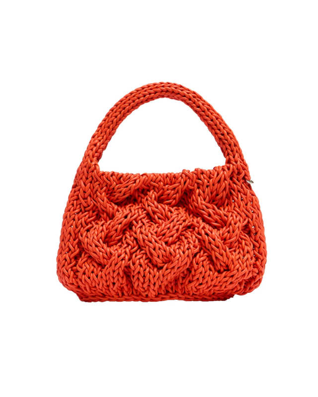 Small Cable Knit Bag Orang