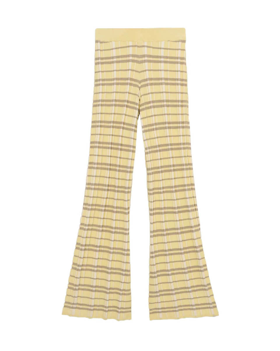 Plaid Flare Pant Butter Combo