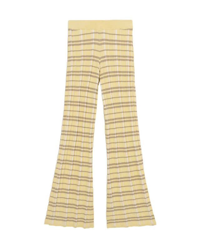 Plaid Flare Pant Butter Combo