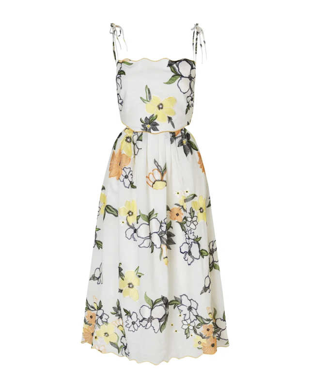 Scalloped Cut Out Dress