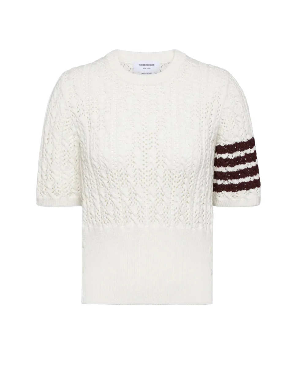 Pointelle Cable Stitch 4-Bar Tee