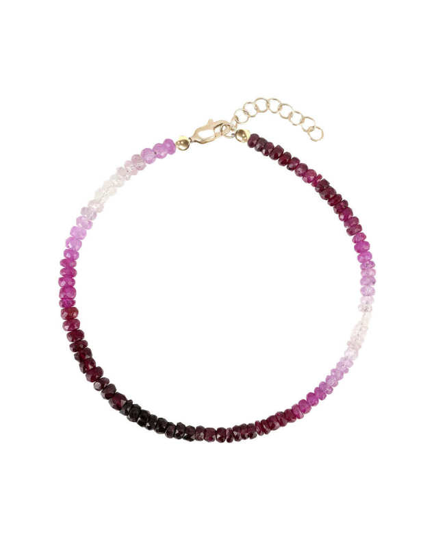 Ruby Beaded Bracelet