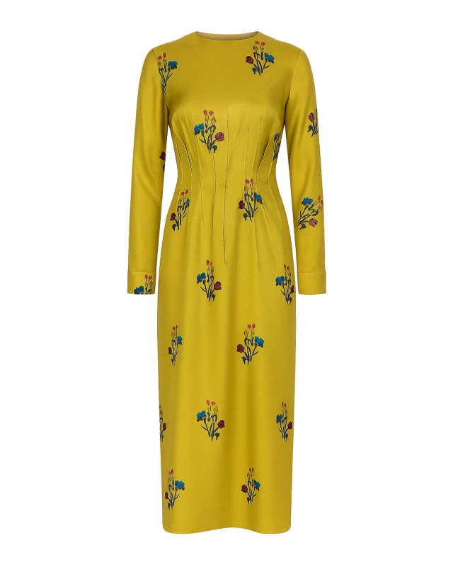 Tulip Silk Twill Printed Dress