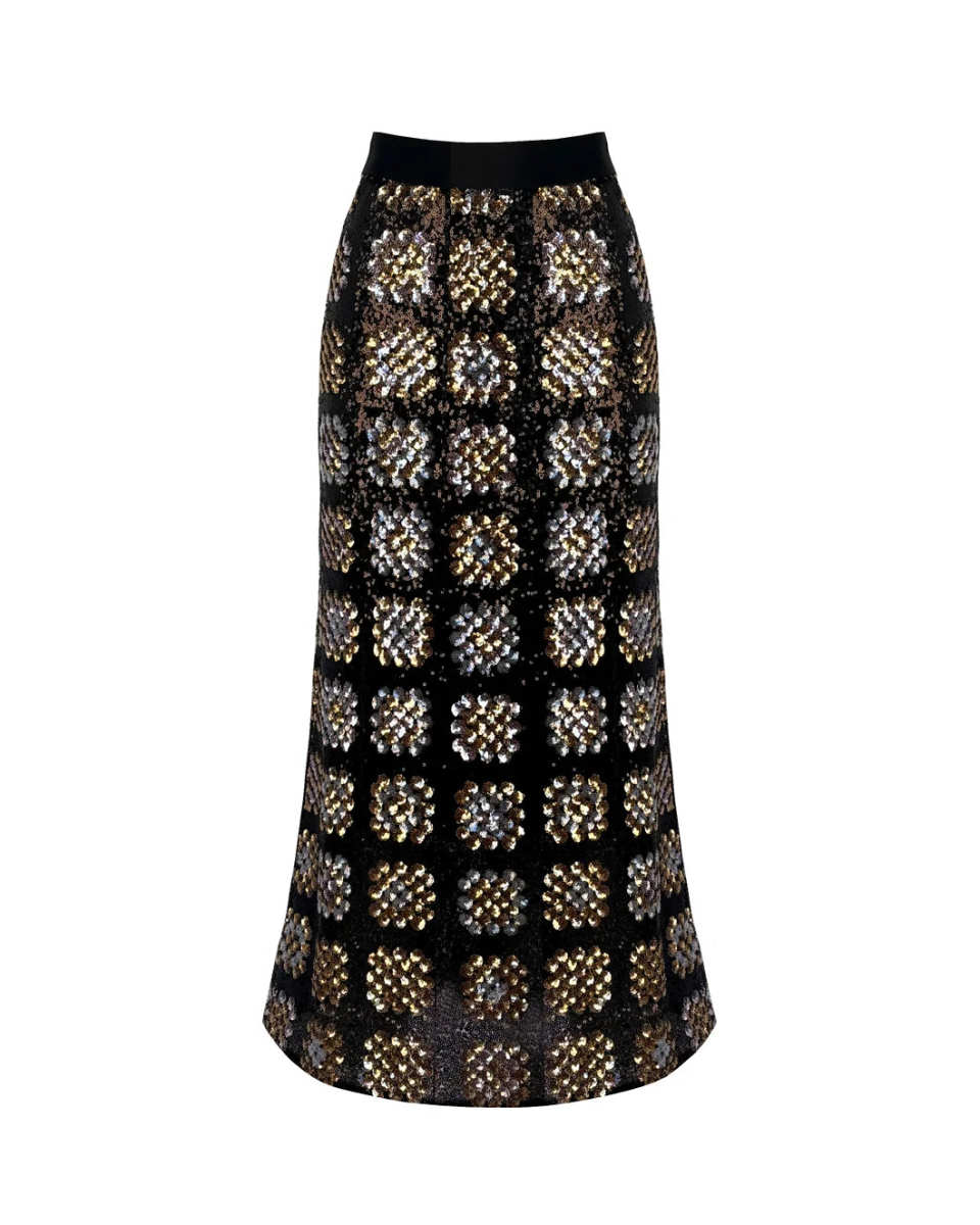 Sequin Midi Skirt
