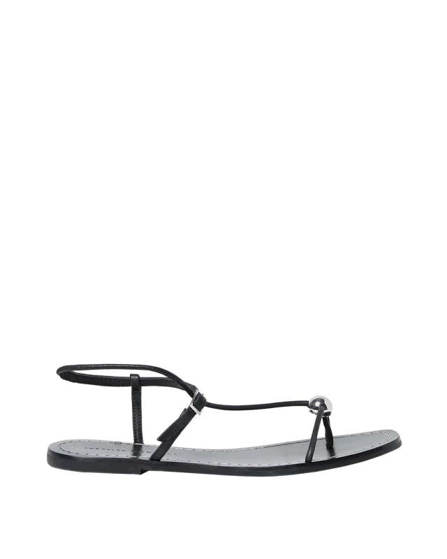 Lara Black Leather Sandal