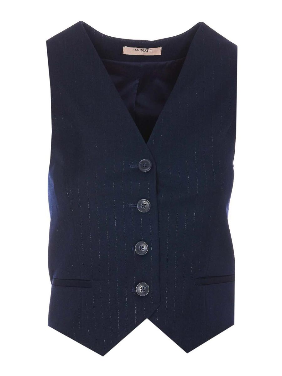 Twinset Gilet - Bleu