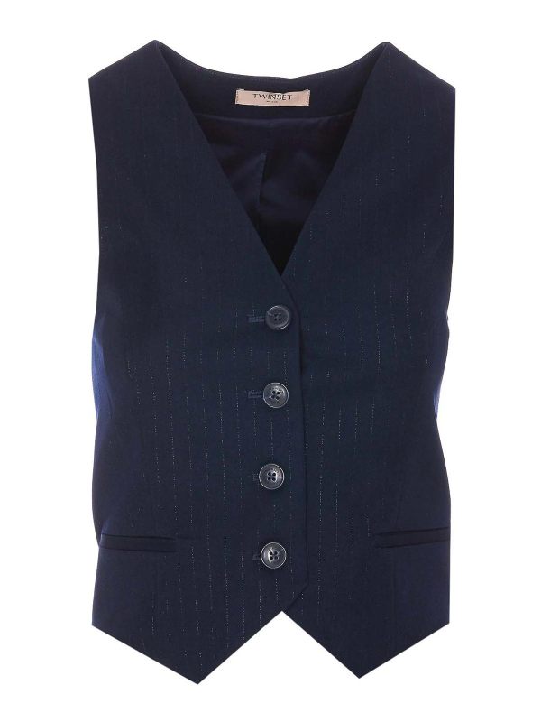 Twinset Gilet - Bleu