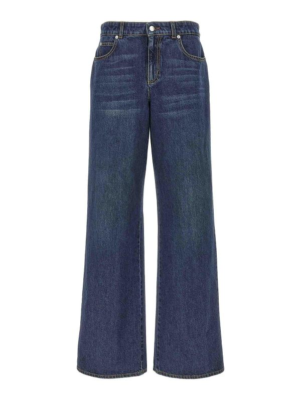 Alexander Mcqueen Jean Bootcut - Bleu
