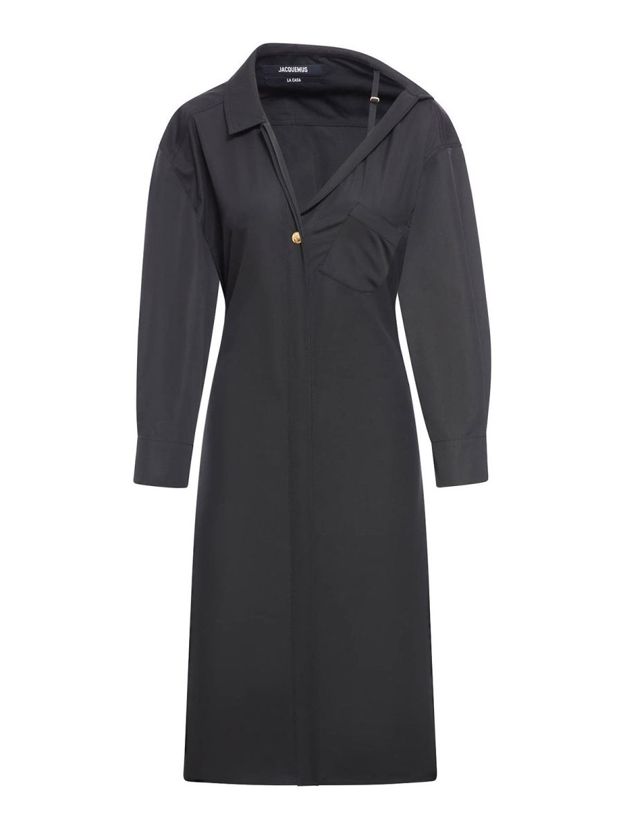Jacquemus Robe Au Genou - Noir
