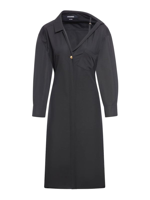 Jacquemus Robe Au Genou - Noir