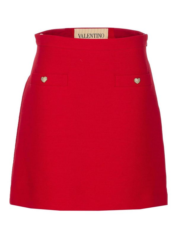 Valentino Garavani Jupe Midi - Rouge