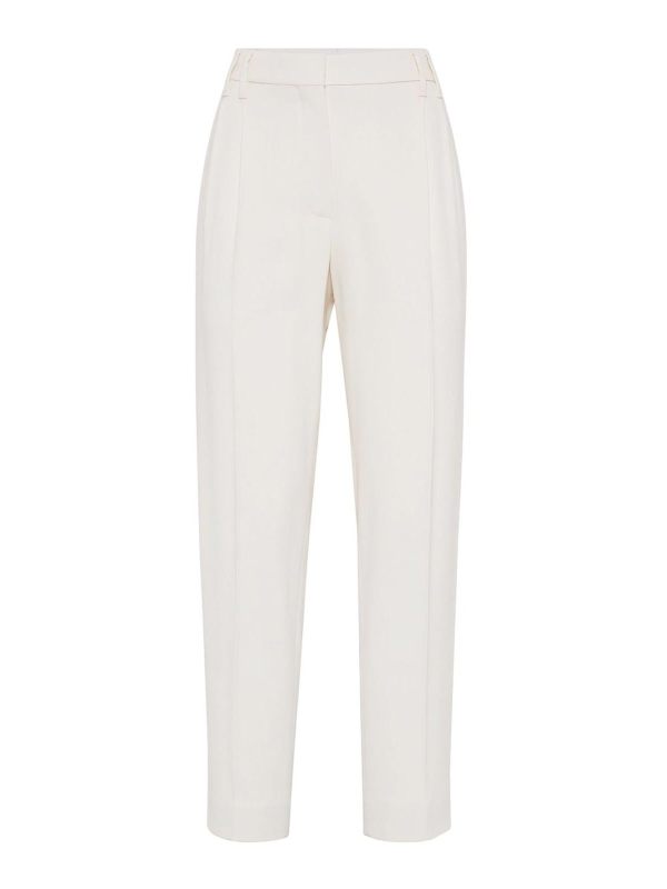 Brunello Cucinelli Pantalons Décontractés - Blanc