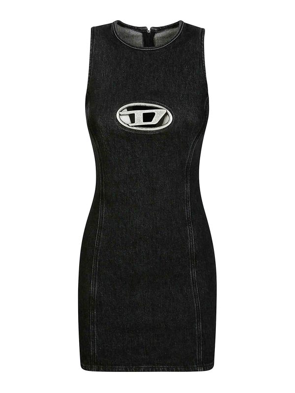 Diesel Robe Au Genou - Noir