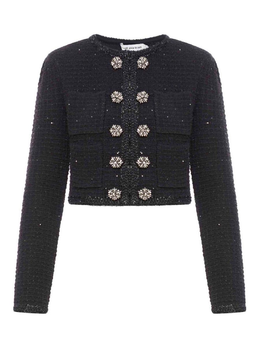 Self Portrait Veste Casual - Noir