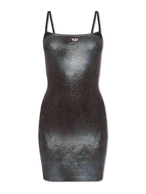 Diesel Robe Au Genou - Gris