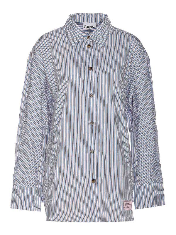 Ganni Chemise - Bleu