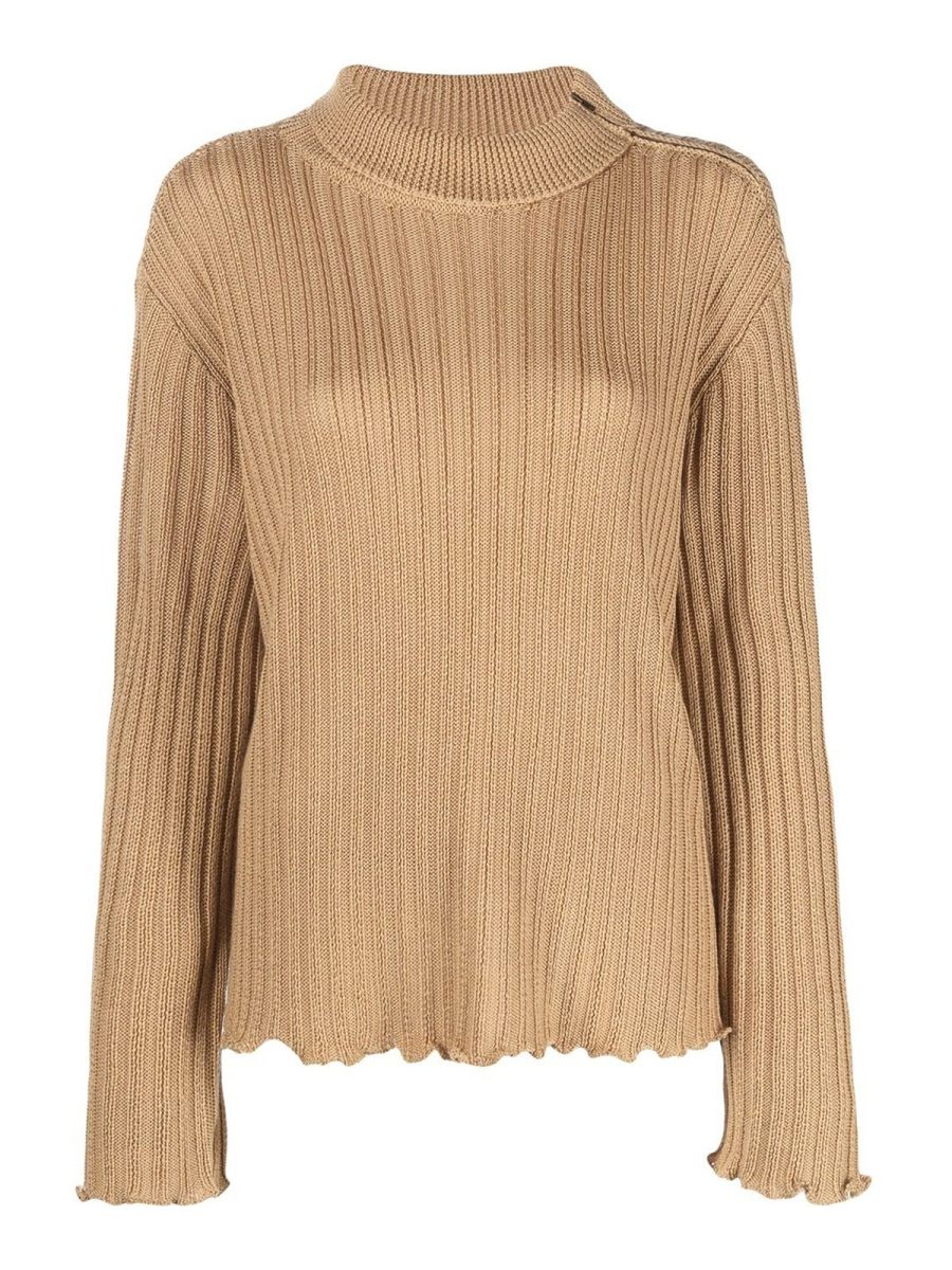 Maison Margiela Pull Col Rond - Camel