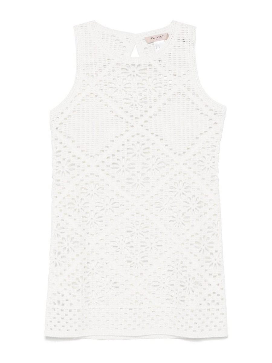 Twinset Robe Courte - Blanc