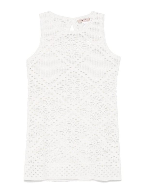 Twinset Robe Courte - Blanc
