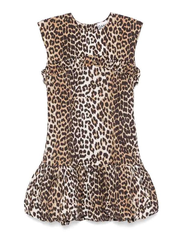 Ganni Robe Courte - Marron