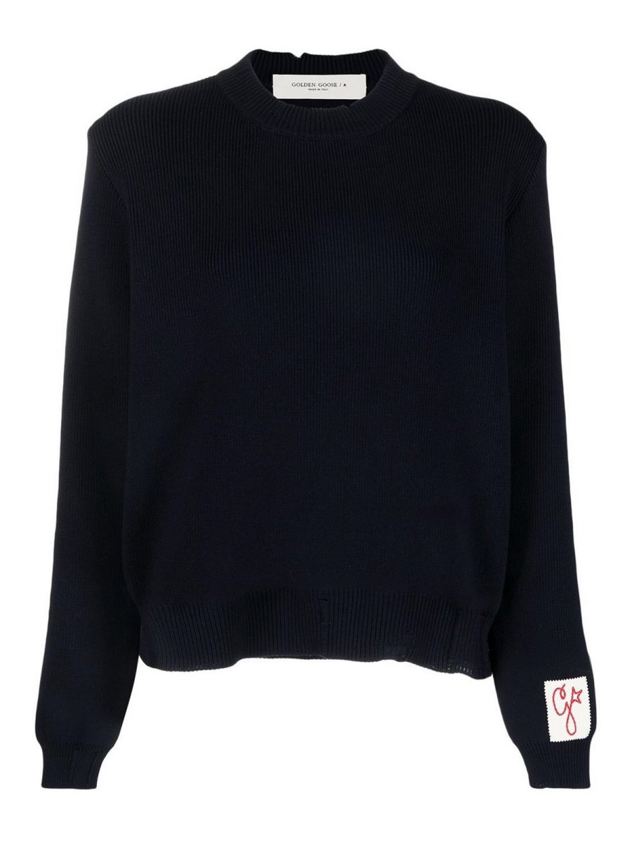 Golden Goose Pull Col Rond - Bleu