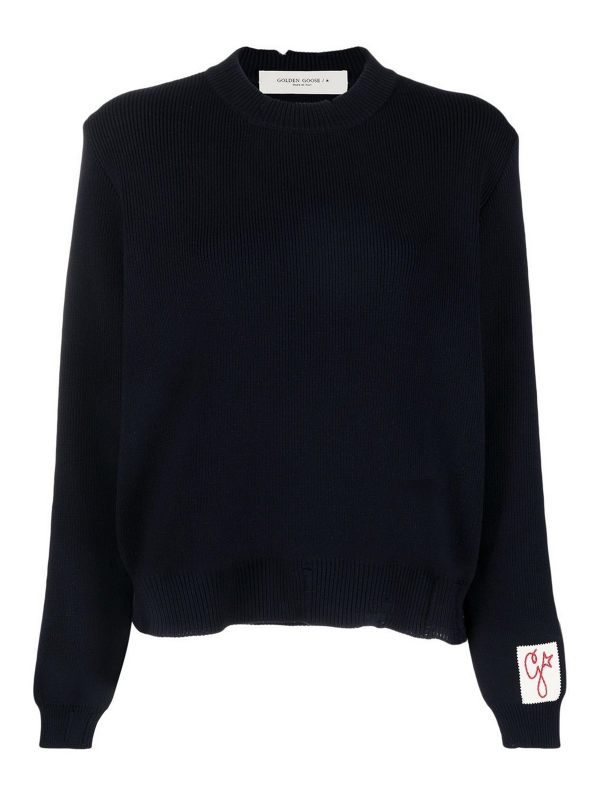 Golden Goose Pull Col Rond - Bleu