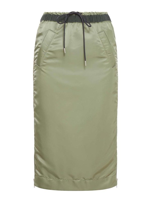 Sacai Jupe Midi - Marron Clair