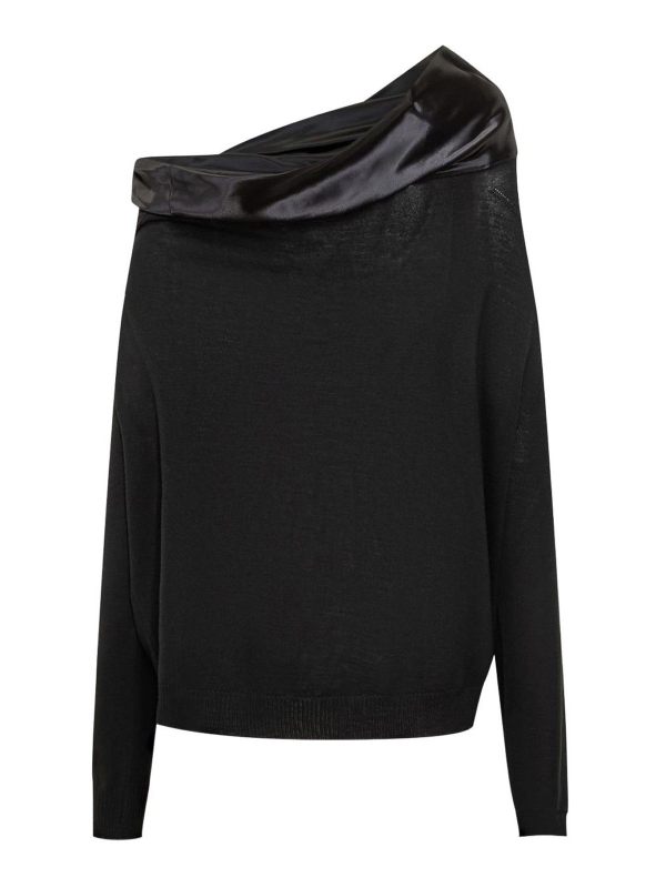 Alberta Ferretti Pull Col Rond - Noir
