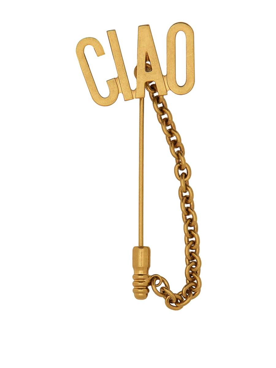 Moschino Broche avec chaîne Hell
